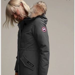 Canada Goose Rossclair Parka in color Graphite